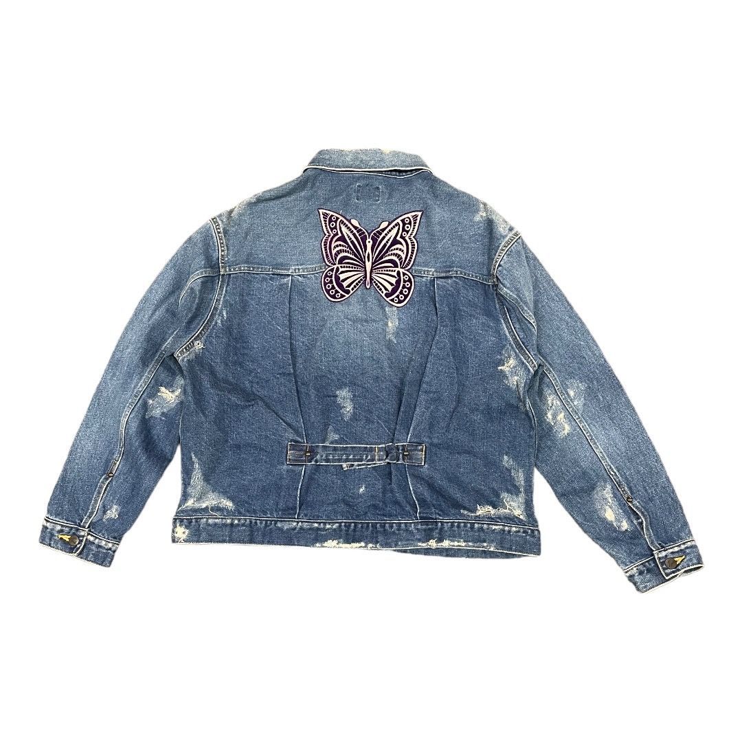 needles ペイズリー柄　Gジャン　デニムジャケット NEEDLES 22SS カスタム ワッペン デニムジャケット Gジャン - メルカリ