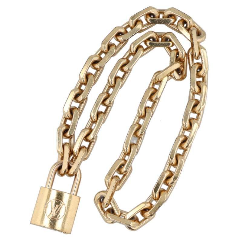 LOUIS VUITTON／LVエッジ カデナ 南京錠 チェーンネックレス45cm 12370539_1.jpg