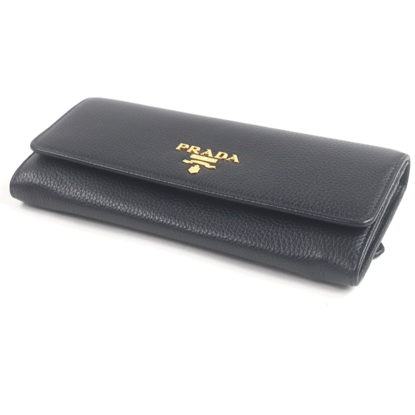 ！新品同然！　PRADA プラダ　ゴールドプレート　長財布 Prada プラダ ゴールド 長財布 美品 - メルカリ
