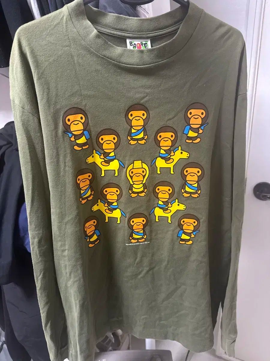 A BATHING APE(アベイシングエイプ) 正規品 ベビー マイロ 長袖 bape 長袖 ロングスリーブ