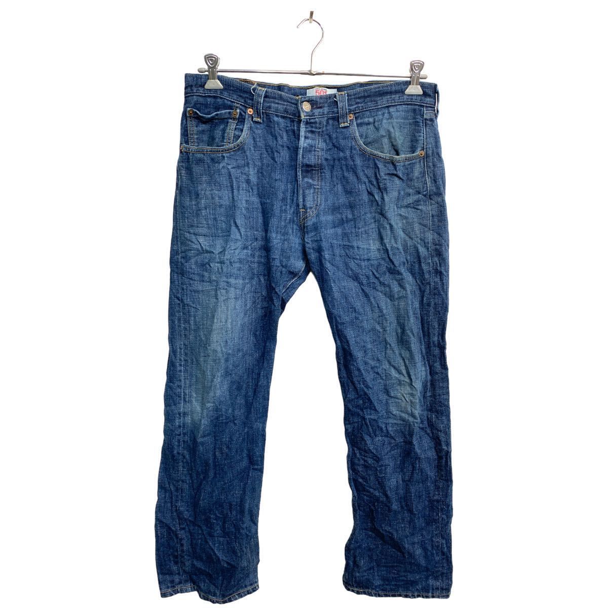 Levi's 501 デニムパンツ W33 リーバイス ボタンフライ インディゴ コットン メキシコ製 古着卸 アメリカ仕入 2401-410
