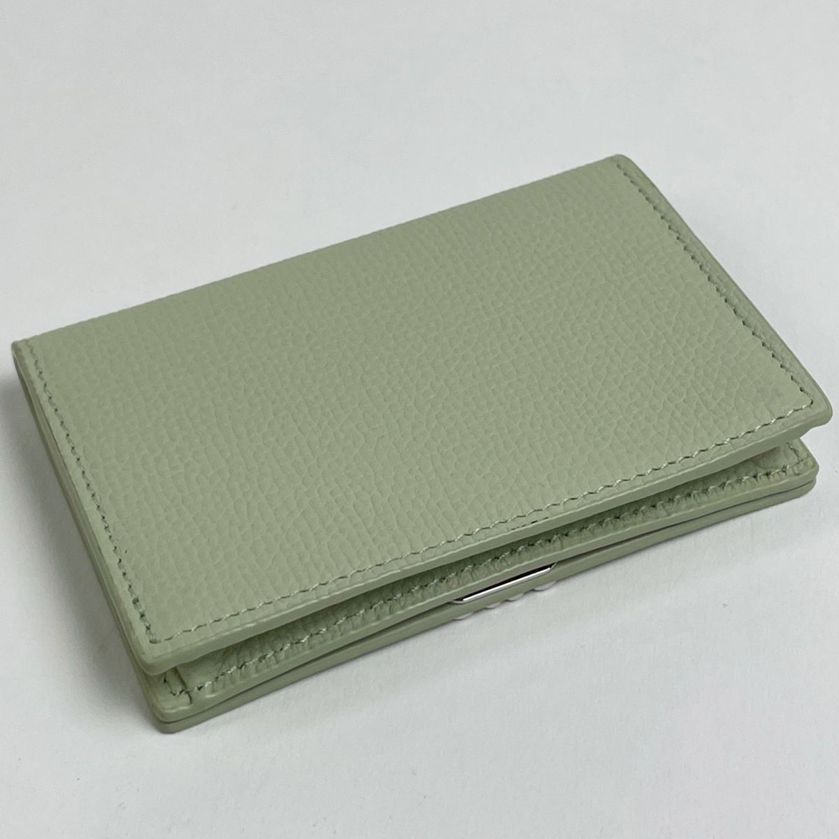 ロエベ LOEWE アナグラム カードケース 名刺入れ カードケース レザー ライトグリーン レディース