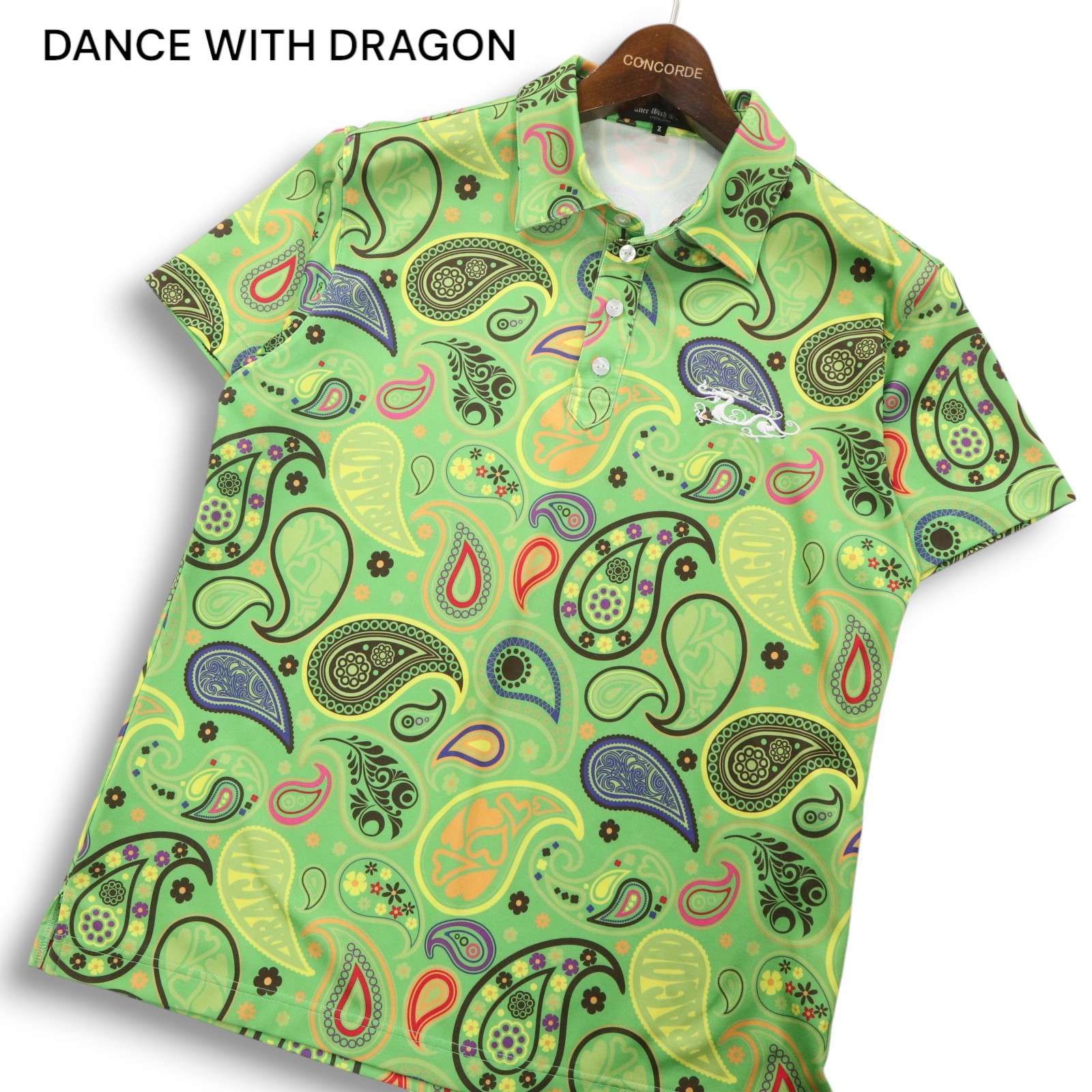 Dance With Dragon ペイズリー柄ポロシャツ Dance Dance With Dragon ペイズリー柄ポロシャツ With Dragon