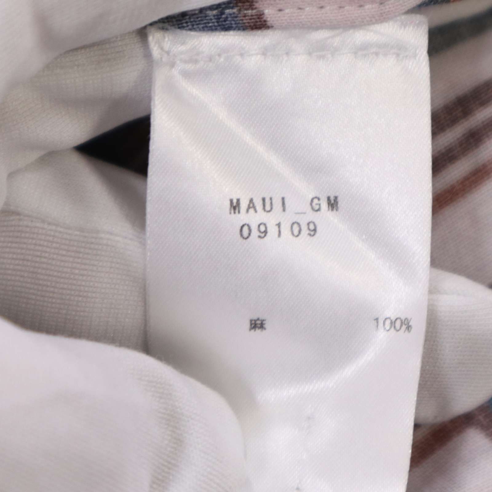 Bagutta バグッタ 春夏 麻100%☆ 幾何学模様 総柄 半袖 オープンカラー