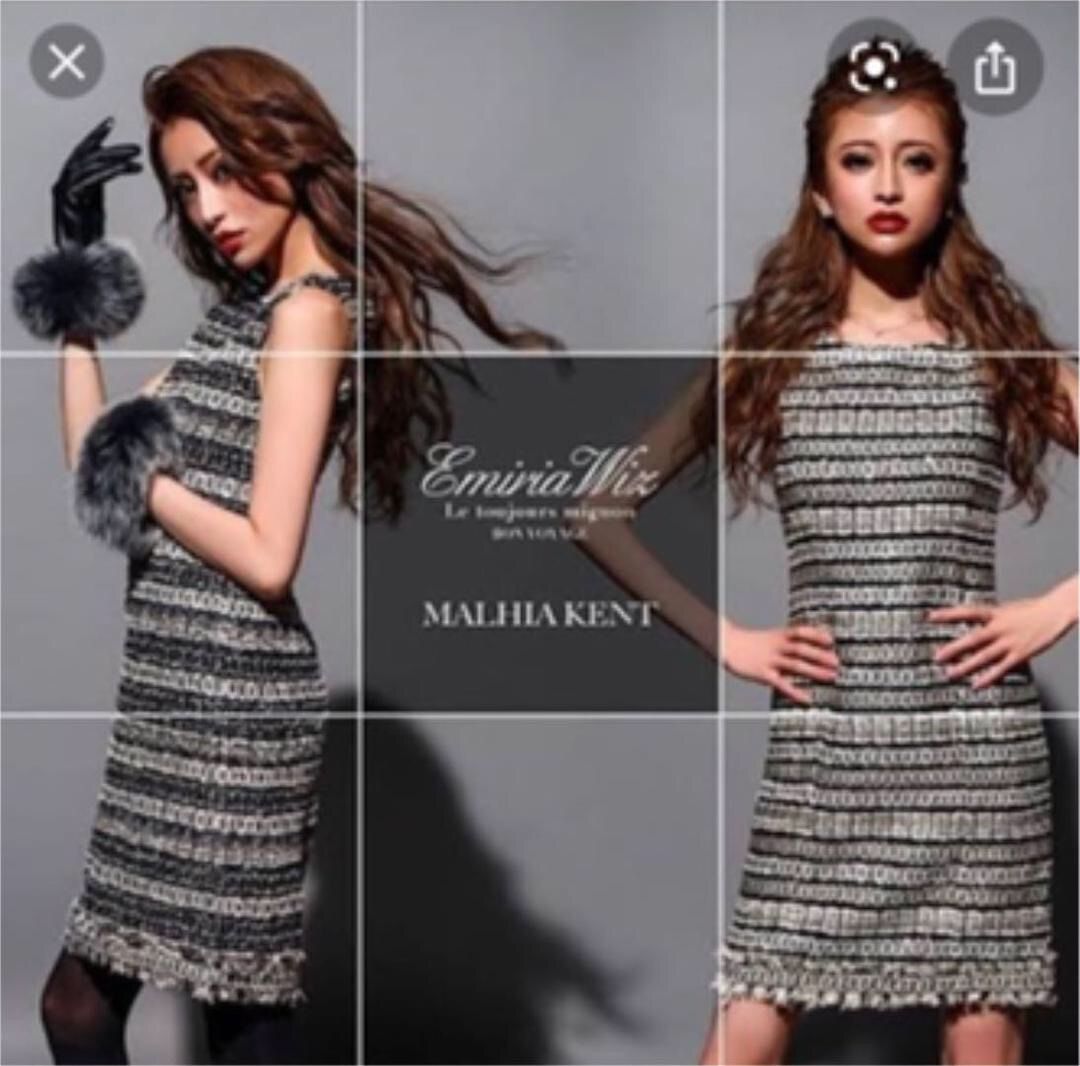 美品】エミリアウィズ マリアケントツイードワンピース Mサイズ