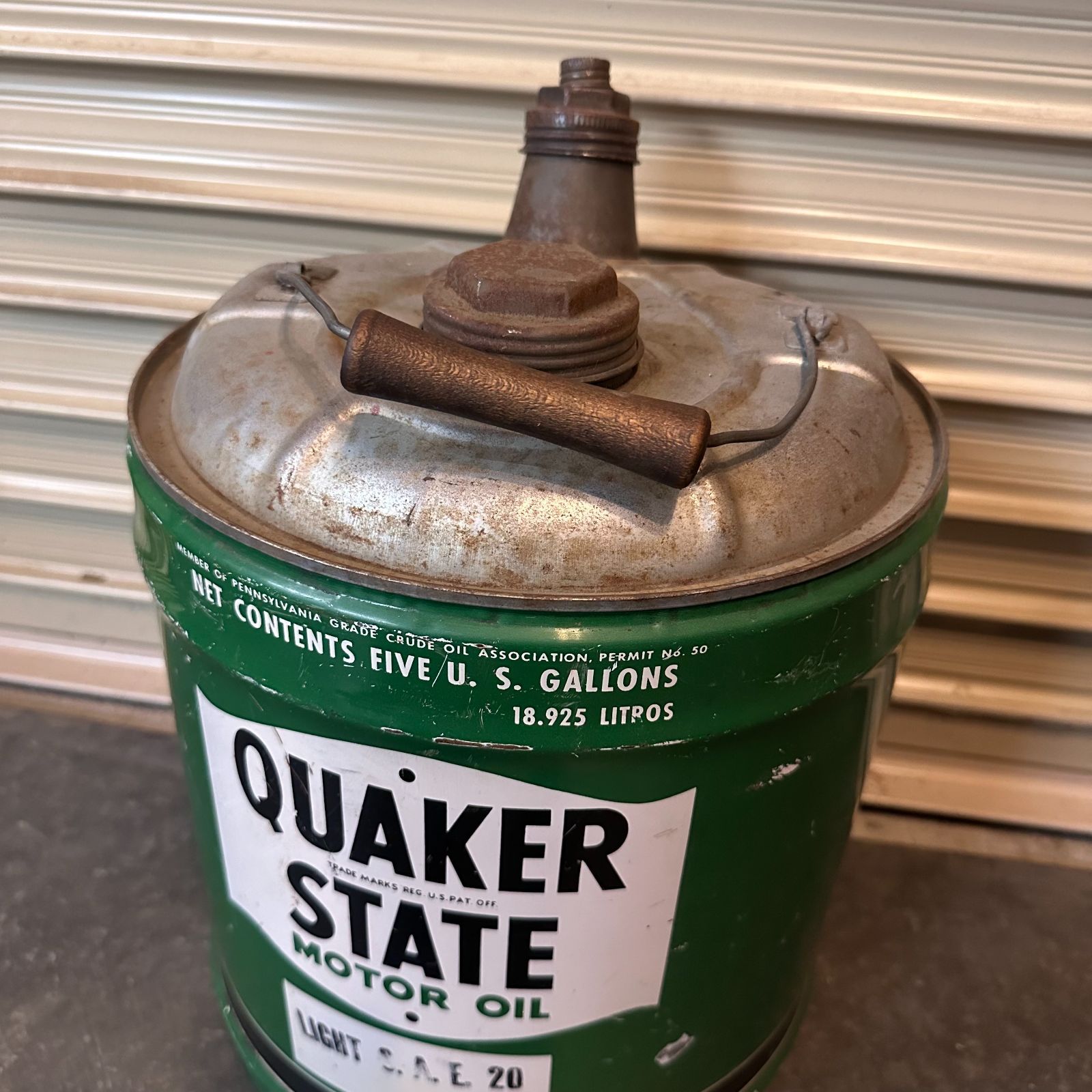 QUAKER STATE クエーカーステートヴィンテージ オイル缶 5ガロン 