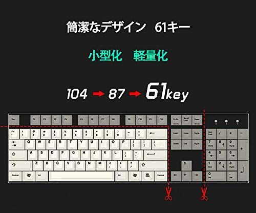 METIS メカニカルキーボード 機械式 ゲーミングキーボード 61キー