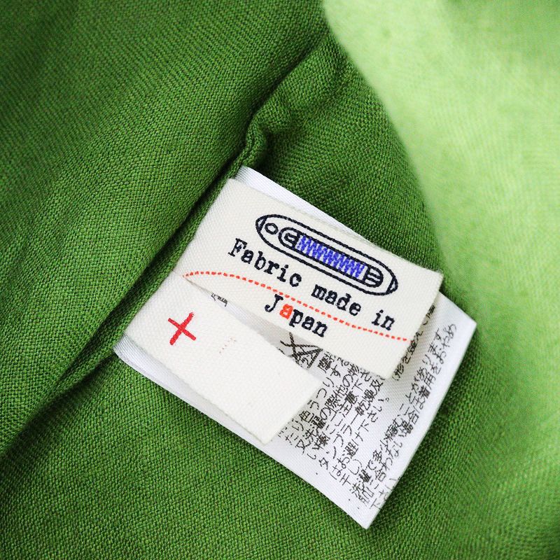 パラスパレス　0 リネン　フレンチスリーブ　ワンピース　ロング　緑　麻　グリーン パラスパレス 0 リネン フレンチスリーブ ワンピース ロング 緑