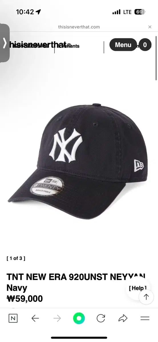 新品ニューエラ　thisisneverthat ベースボールキャップ　ヤンキース NEW ERA ニューエラ 59FIFTY × thisisneverthat ニューヨーク