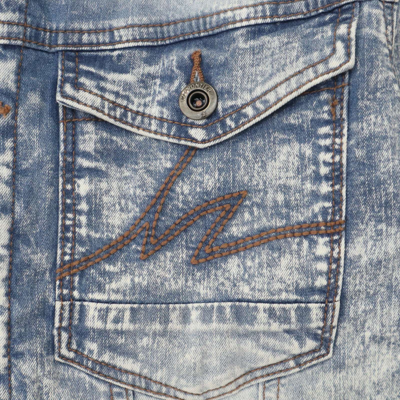 デニムジャケット　ブリーチ加工 ブリーチ加工 デニムジャケット レディースS Gジャン ジャケット