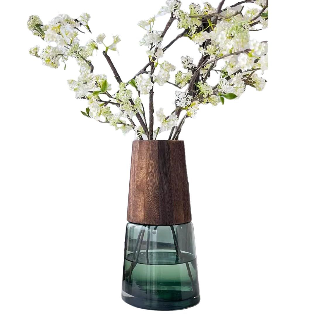 TOMMYFIELD フラワーベース 花瓶 ガラス 一輪挿し 大きい 北欧 花器 (27cm) [27cm]