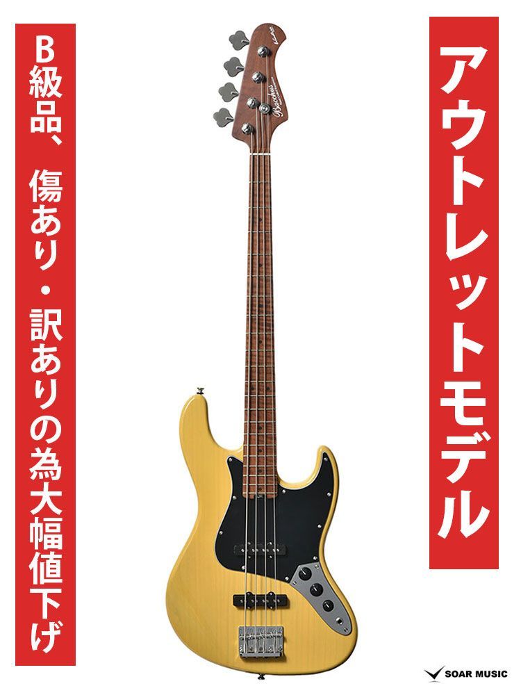 アウトレット】WL4-ASH/RSM Bacchus BBD バッカス エレキベース バタースコッチブロンド ローステッドメイプルネック採用 アッシュボディ  グローバルシリーズ ジャズベース タイプ - メルカリ