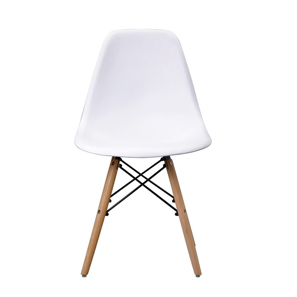 4脚セット】【ホワイト座面＆ブラウン脚 】イームズチェア リ