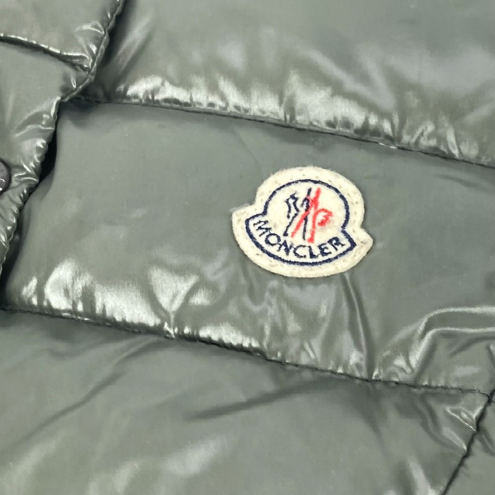 良品✨モンクレール ダウンベスト ロゴワッペン ポリエステル カーキ