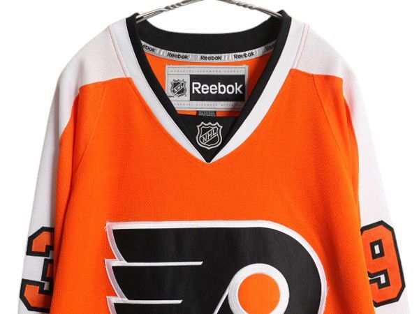 フライヤーズ ホッケー ジャージ メンズ XXL / NHL オフィシャル リーボック アイスホッケー ユニフォーム 長袖シャツ 重ね着 大きいサイズ フライヤーズ ホッケー ジャージ メンズ XXL / NHL オフィシャル