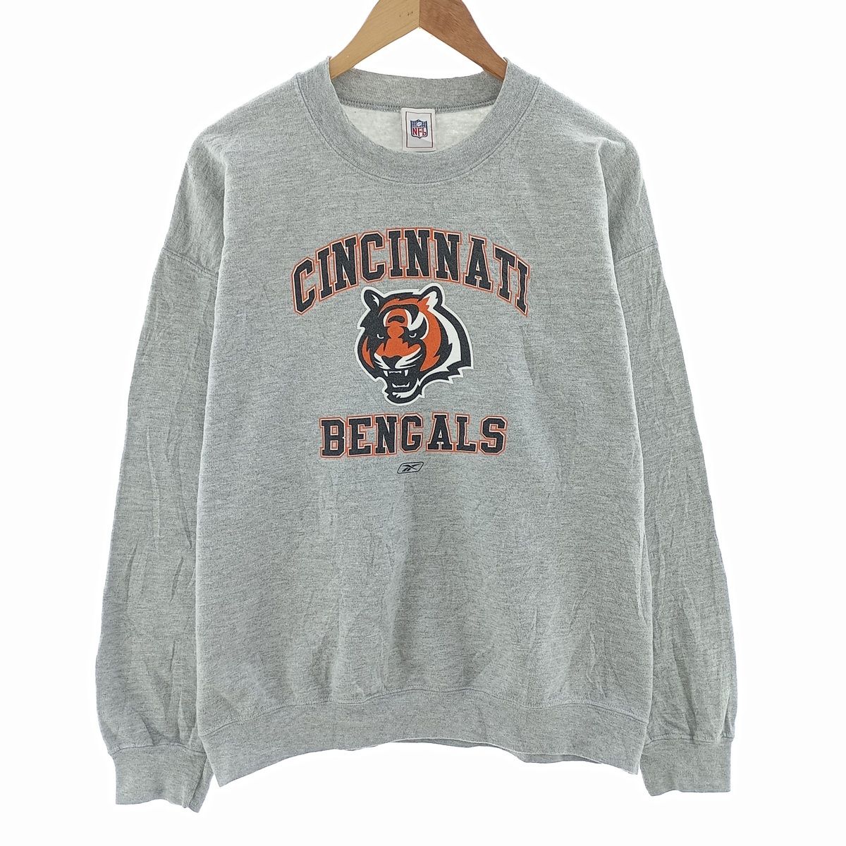 古着 NFL NFL CINCINNATI BENGALS シンシナティベンガルズ プリントスウェットシャツ トレーナー メンズL相当/eaa402438