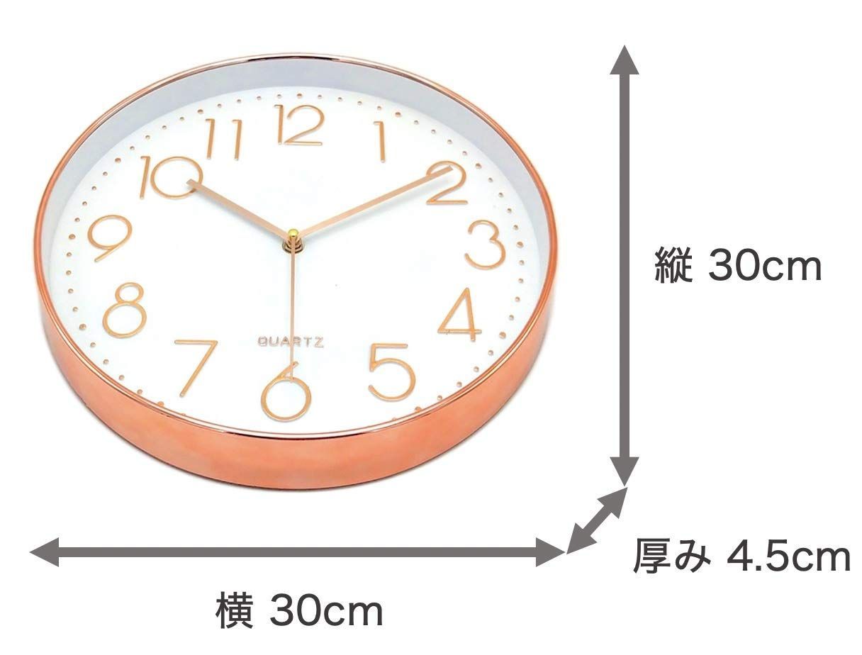 エム・プロ(M Pro) 静音 ウォール クロック 壁掛け 時計 ピンク