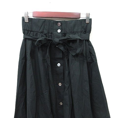 ハリスグレース HARRISS GRACE フレアスカート ギャザー ロング 36 黒 