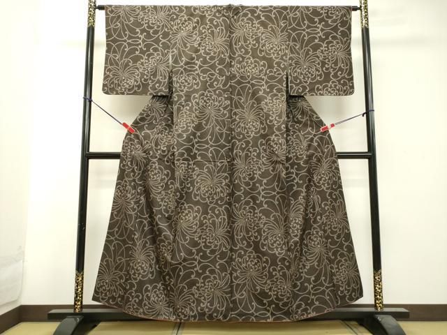 平和屋着物○本場大島紬 7マルキ 乱菊 若山絹織物謹製 証紙付き 正絹  