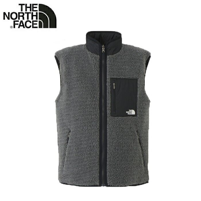 ザ ノース フェイス THE NORTH FACE リバーシブルエクストリームパイルベスト フリース ベスト メンズ チャコール/ブラック S-XL  THE NORTH FACE NP72431 - ベスト