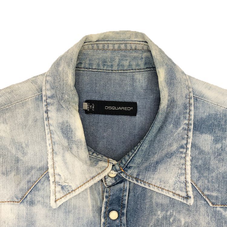 Dsquared2 ディースクエアード 13SS ブリーチ加工 デニムシャツ