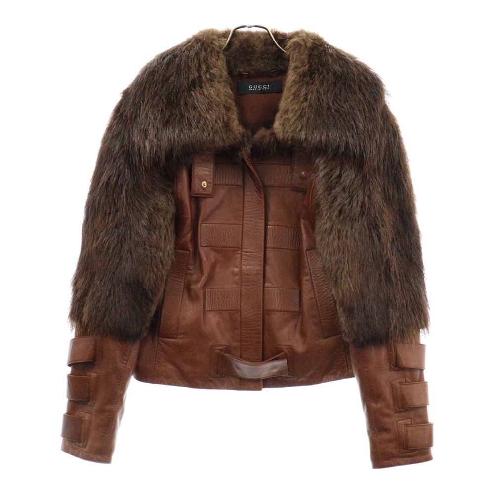 GUCCI (グッチ) 03AW ARCHIVE TOM FORD期 Fur Leather Bondage Jacket