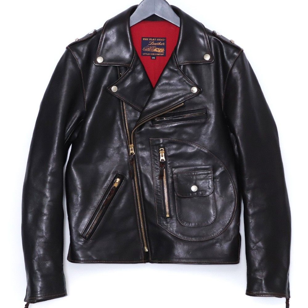 THE FLAT HEAD ホースハイド ダブル ライダースジャケット サイズ36