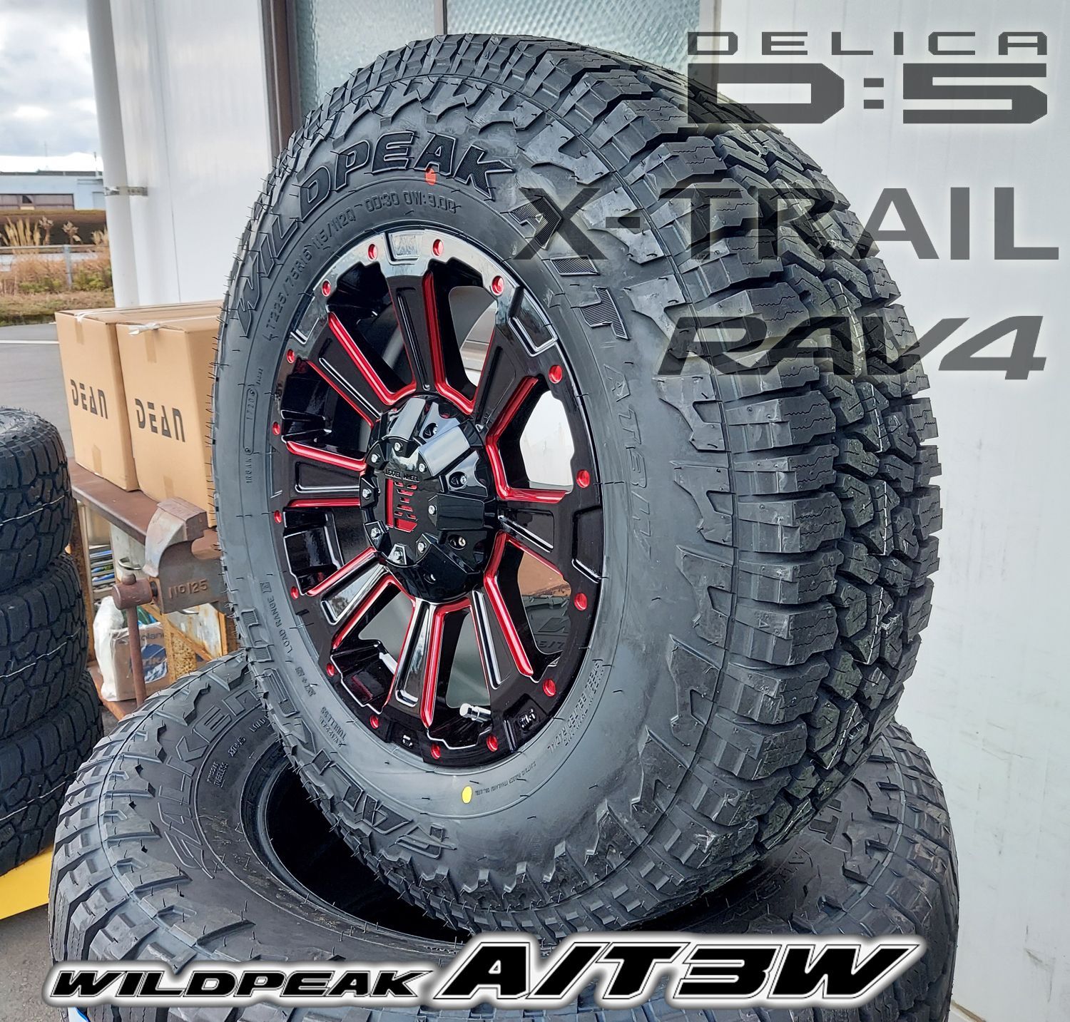 デリカD5 RAV4 エクストレイル タイヤホイールセット 16インチ DeathRock デスロック ファルケン WILDEPEAK A/T03W  225/75R16 235/70R16 LEXXEL レクセル - メルカリ