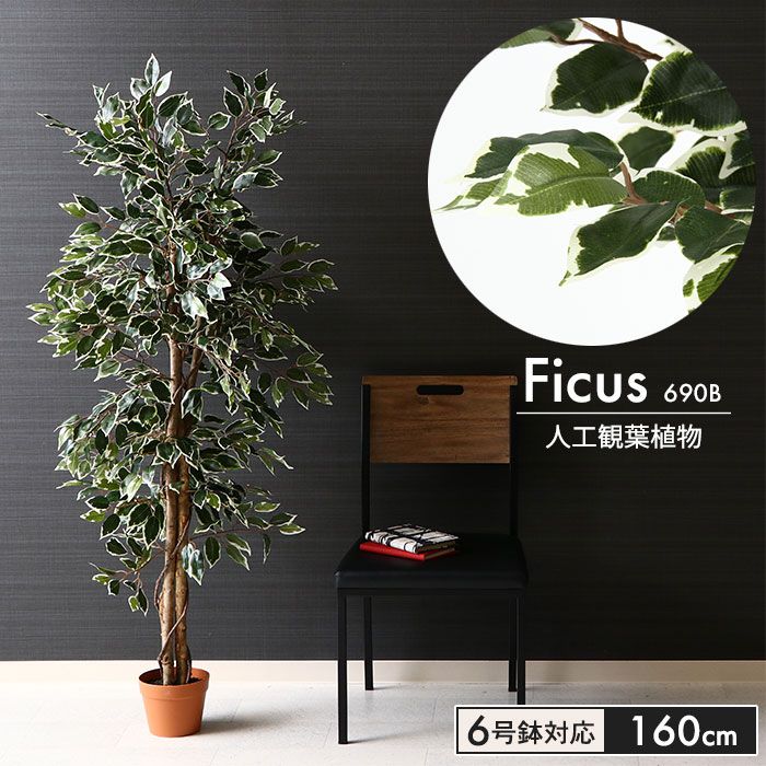 【美品】フェイクグリーン 観葉植物160cm 鉢植 観葉植物 人工 フェイクグリーン フィカス 高さ 160cm 6号鉢対応 人工