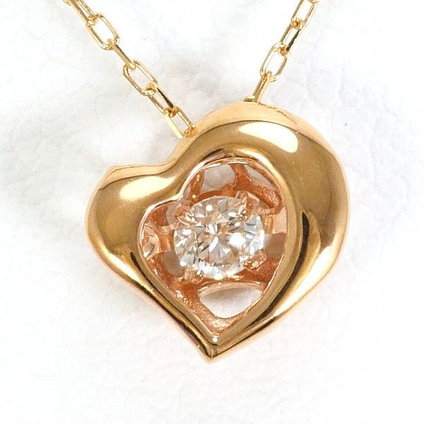 K18PG ネックレス NECKLACE ダイヤ 0.05 総重量約0.8g 約40cm