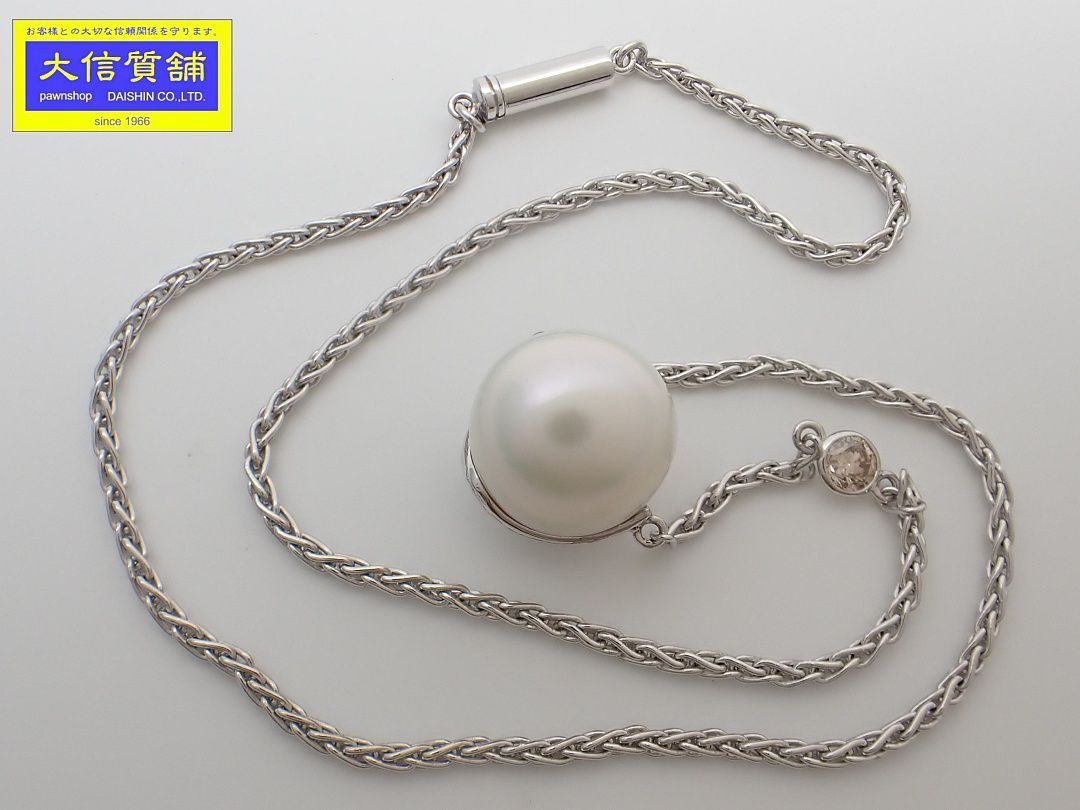 K18 WGダイヤ 0.514ct 白蝶真珠 16.0mm ネックレス使用に伴う痕跡＝などがあります