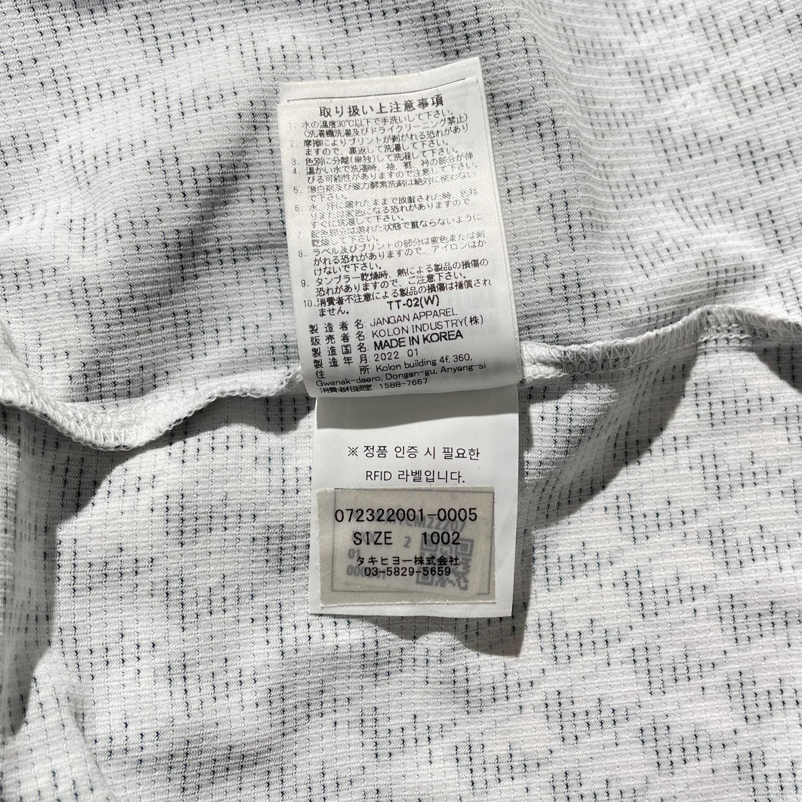 メンズ ワック WAAC 半袖ポロシャツ 2 M 白×黒 総柄 ロゴワッペン WHITEMONARCHHOTEL_COM