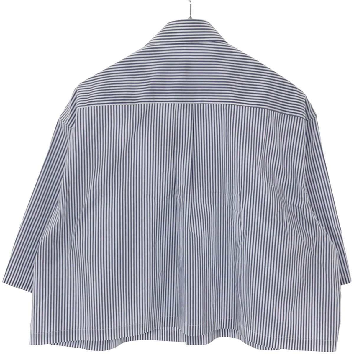TOGA VIRILIS ストライプ 半袖シャツ ショート丈 TOGA VIRILIS トーガ ビリリース 23SS Typewriter S/S short