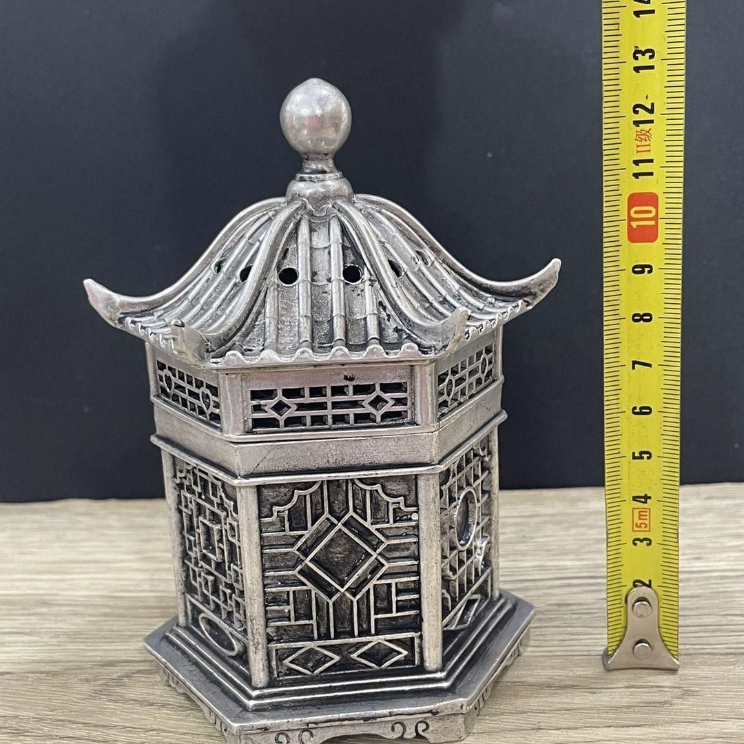 銅 細工 あずまや香炉 茶室 書斎アロマ炉 装飾品 工芸品 置物