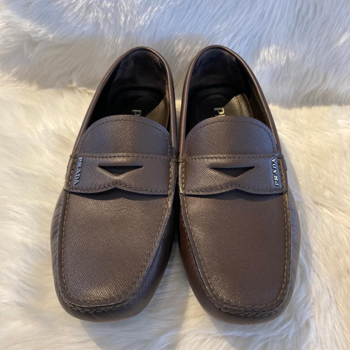 PRADA ドライビングシューズ フラット ローファー リボン プラダ レッド PRADA プラダ ドライビングシューズ ローファー レッド サイズ36