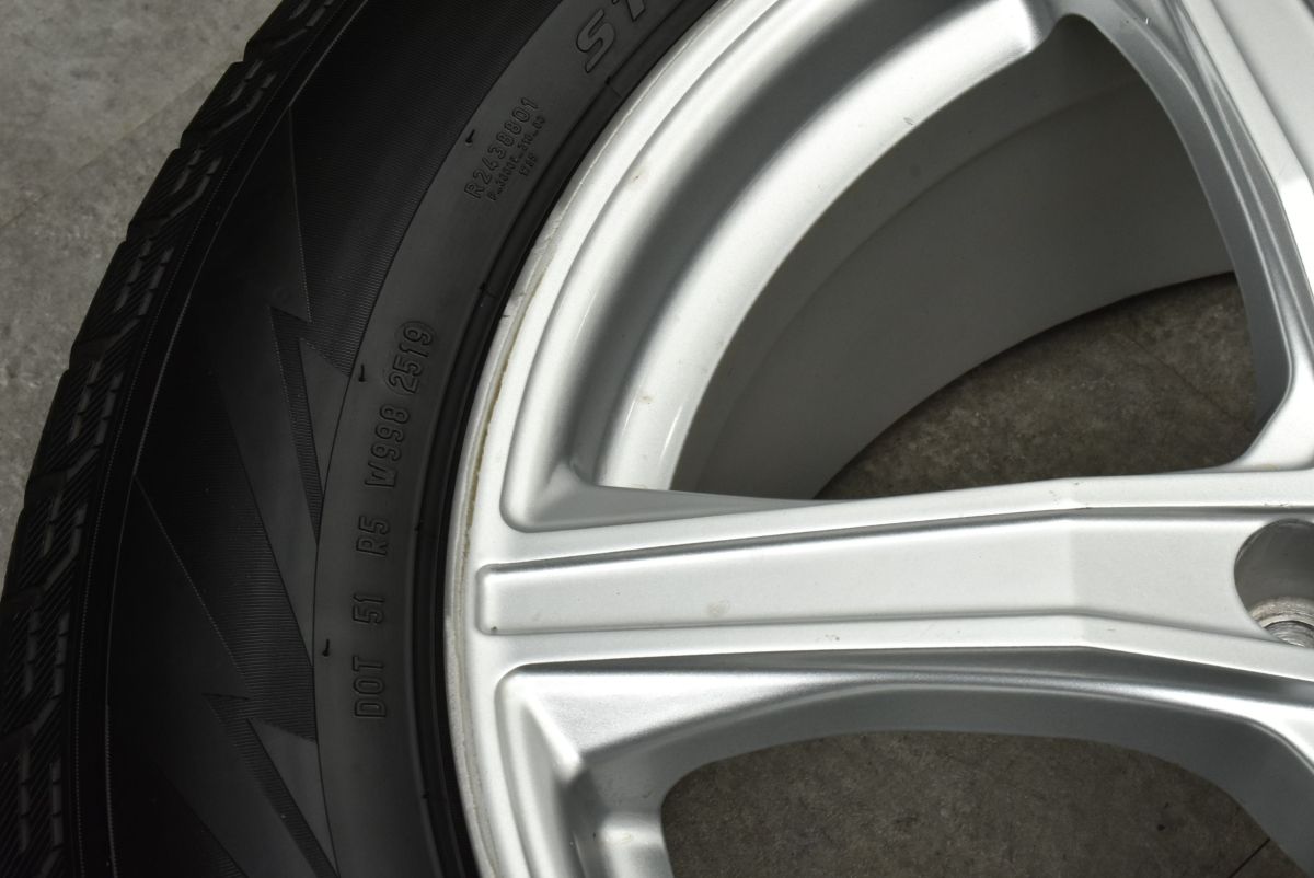 良好品】バルミナ 18in 7.5J +42 PCD114.3 ピレリ アイスアシンメトリ