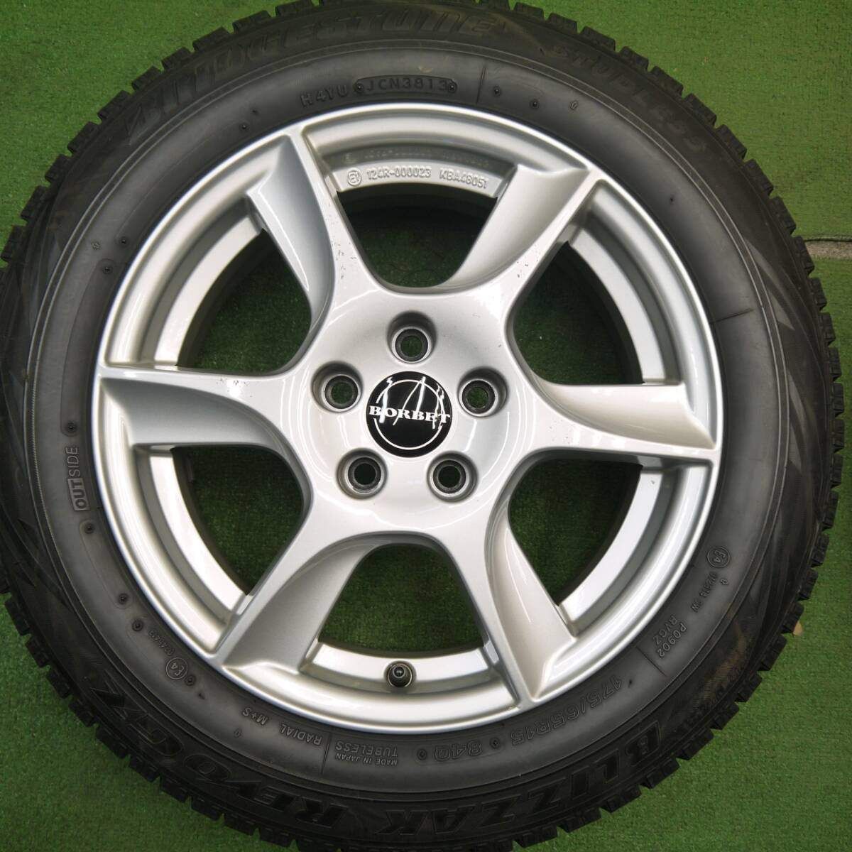 ブリザックREVO RZスタッドレスタイヤ4本(175/65R15)アルミホイール付