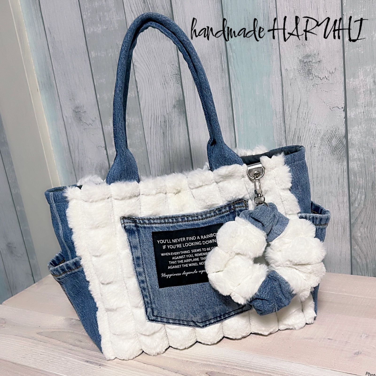 デニムリメイクバッグ3way 403 デニムリメイクバック だるま型 大