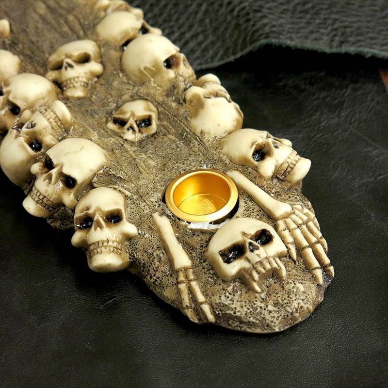 ドクロ お香立て おしゃれ スカル 骸骨 ガイコツ お香 線香立て イン