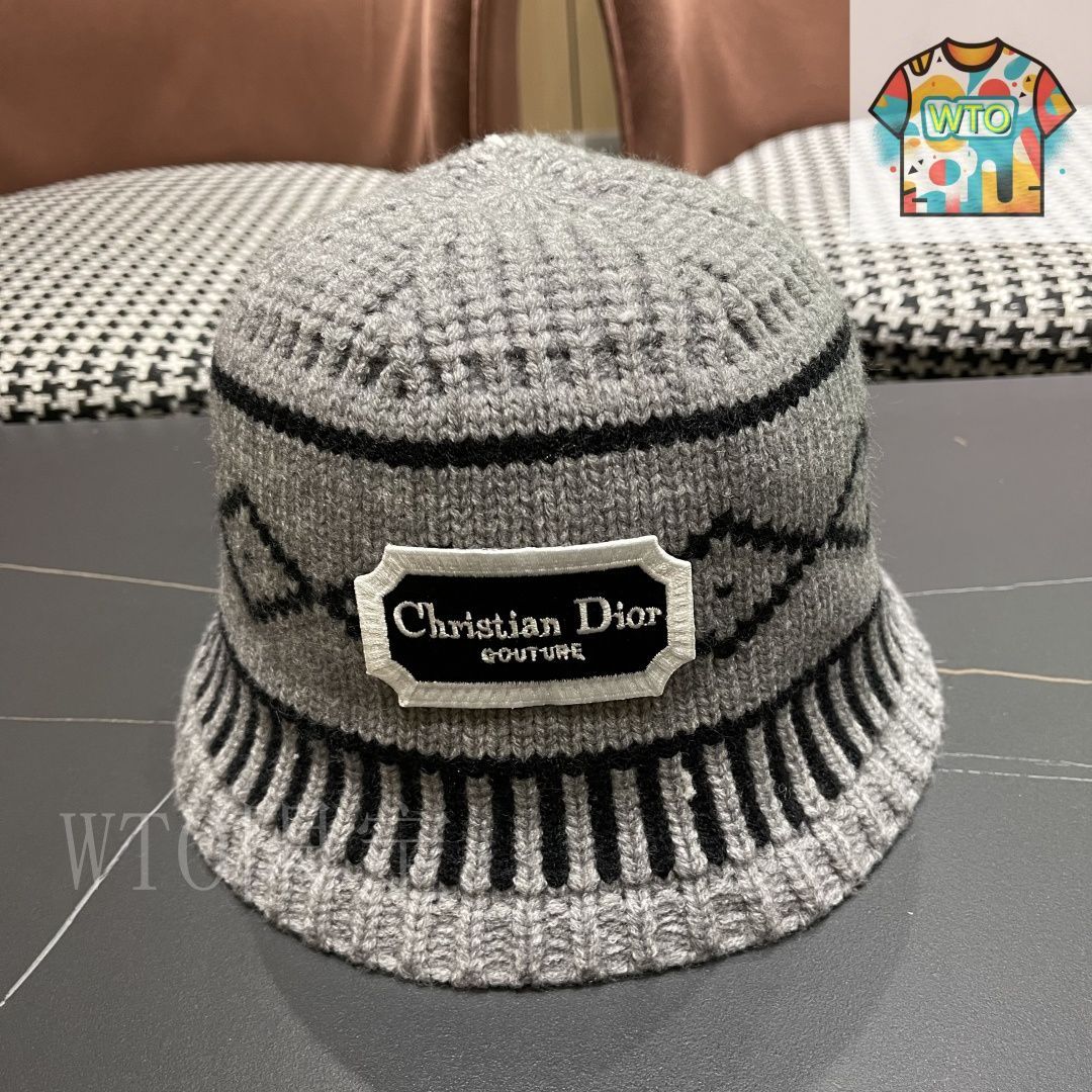 ディオール　ChristianDior ニット帽　トロッター　総柄 ディオール ChristianDior ニット帽 トロッター 総柄 ディオール