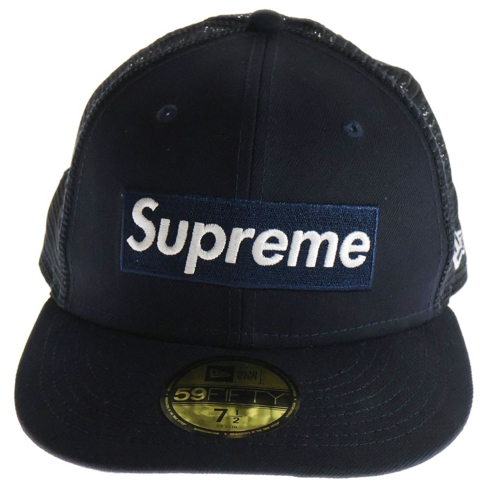 Supreme Boxロゴ メッシュキャップ ネイビー New Era 23ss Supreme 23SS Box Logo Mesh Back New Era Navy ( シュプリーム