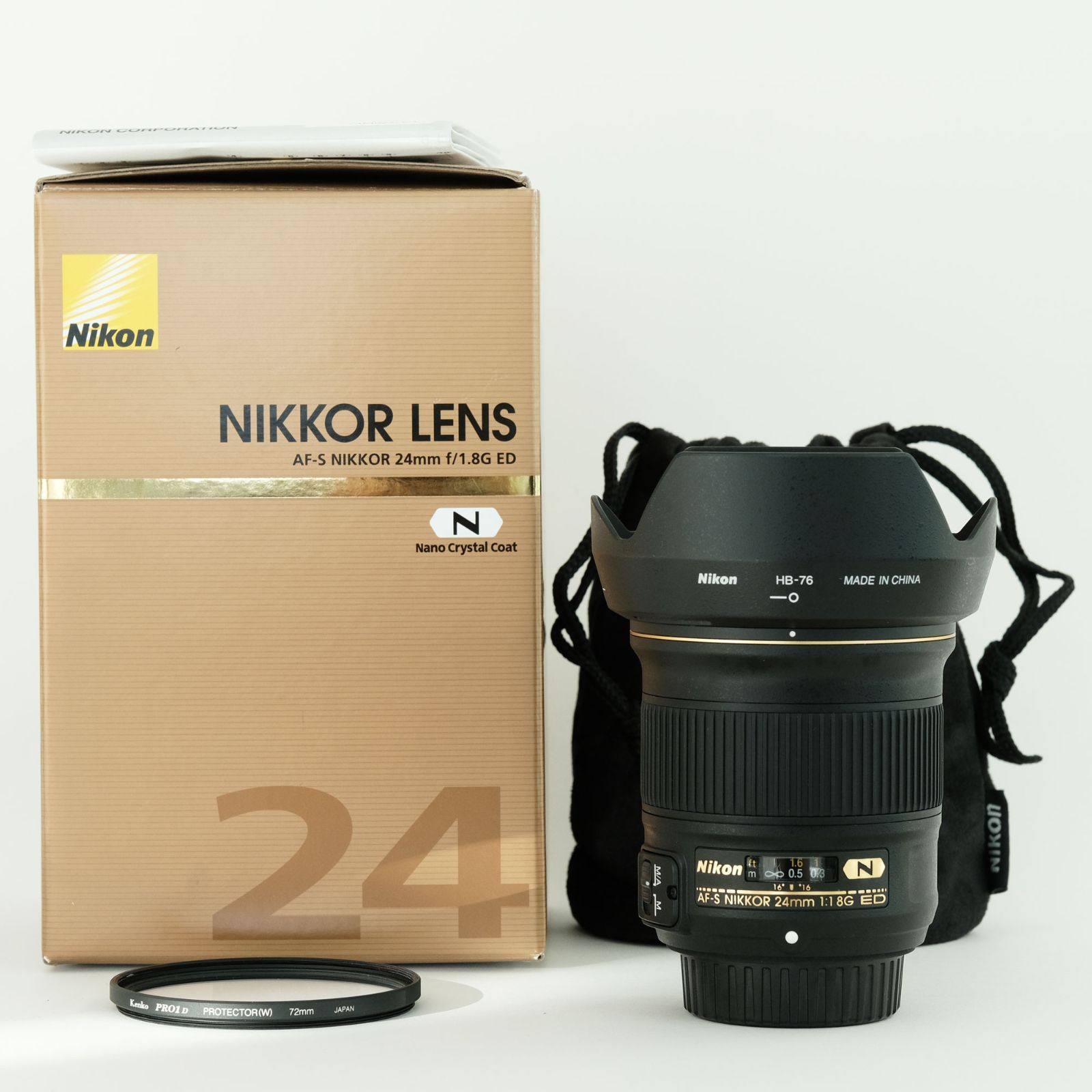 美品｜フィルター付] Nikon (ニコン) AF-S NIKKOR 24mm f/1.8G ED / ニコンFマウント / フルサイズ - メルカリ