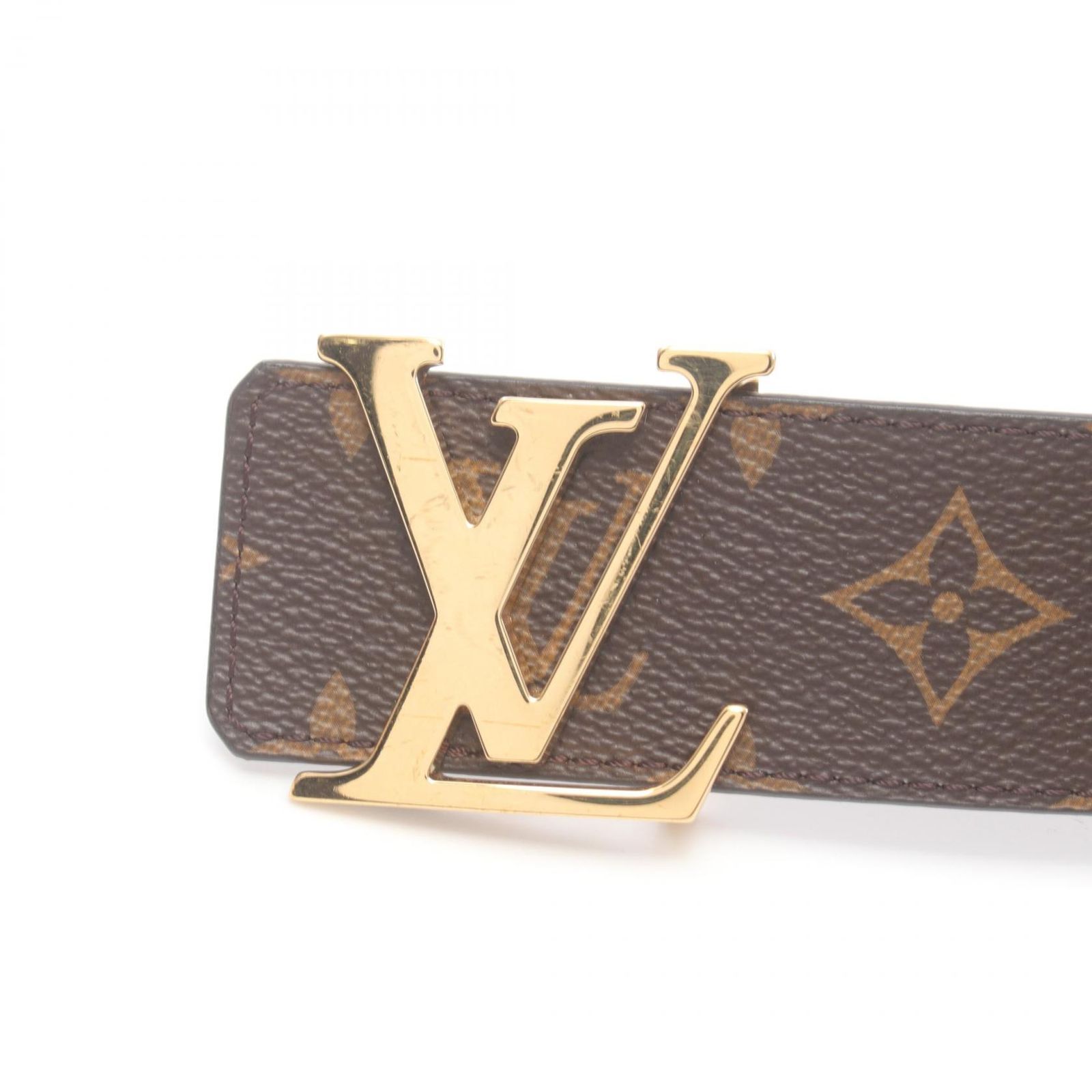 【美品】ルイヴィトン ベルト モノグラム　イニシャル サンチュール LV金具 LOUIS VUITTON（ルイ・ヴィトン） 並行輸入 ベルト モノグラム サン