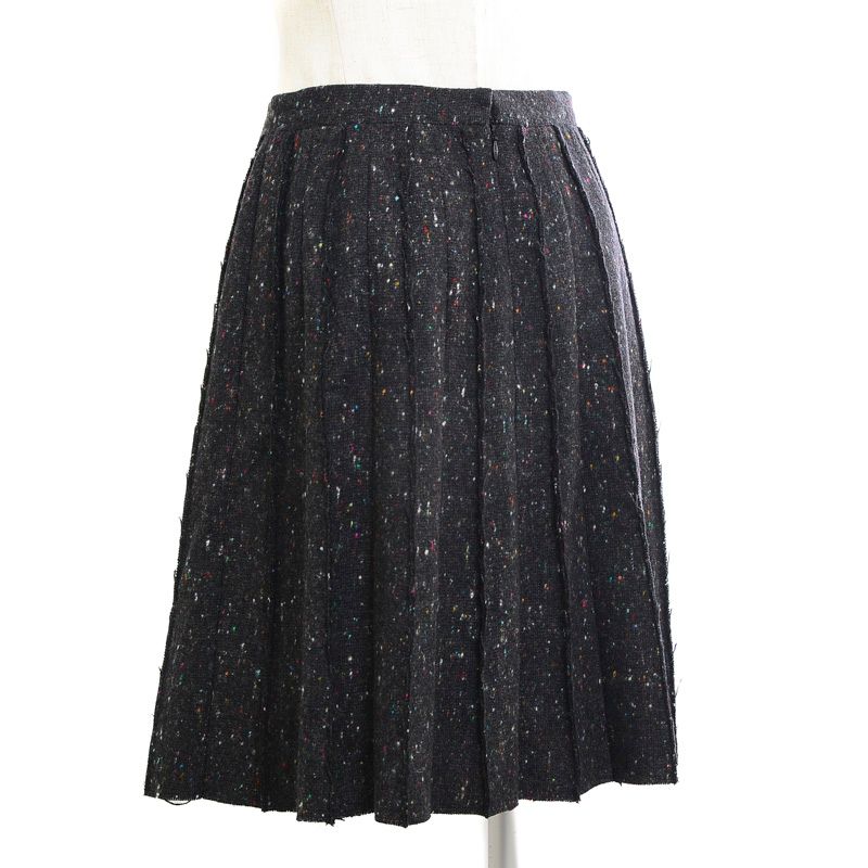 CHANEL 黒のプリーツスカート 中古・古着通販】CHANEL (シャネル) プリーツスカート ブラック