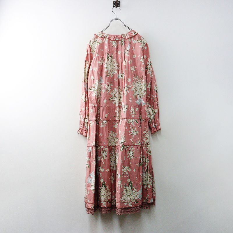 2020年ピンクハウス PINK HOUSE ローエングリンプリントワンピース┃ピンク ティアードドレス