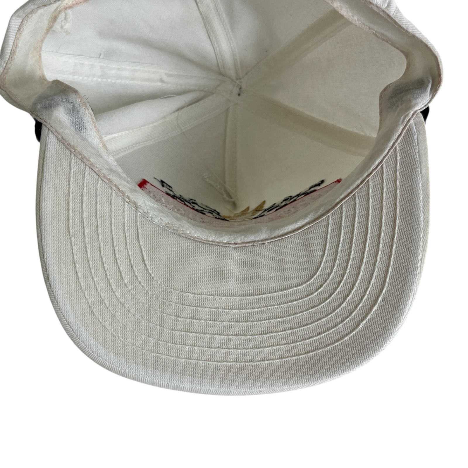  キャップ 帽子 アメリカ製 80-90 s Winston ウィンストン ビンテージトラッカーキャップ 刺繍ロゴ タバコ ホワイト 白 ワークキャップ キャップ