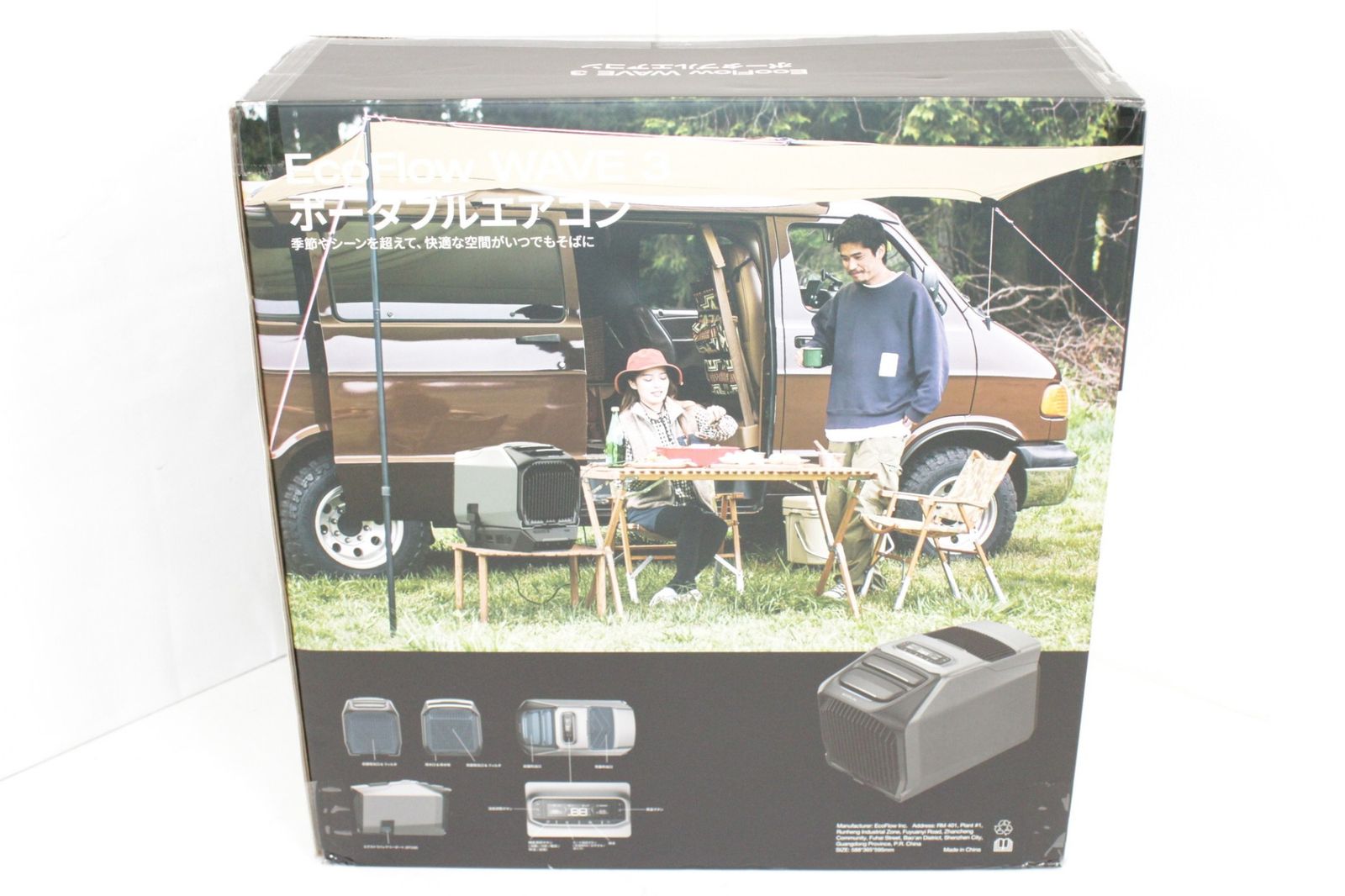 エコフロー ポータブルエアコン 冷暖房 WAVE3 EFWAVE3-JP-NBox 25年製 アウトドア キャンプ 車中泊 EcoFlow IT27S5HJ23JK-N63-byebye