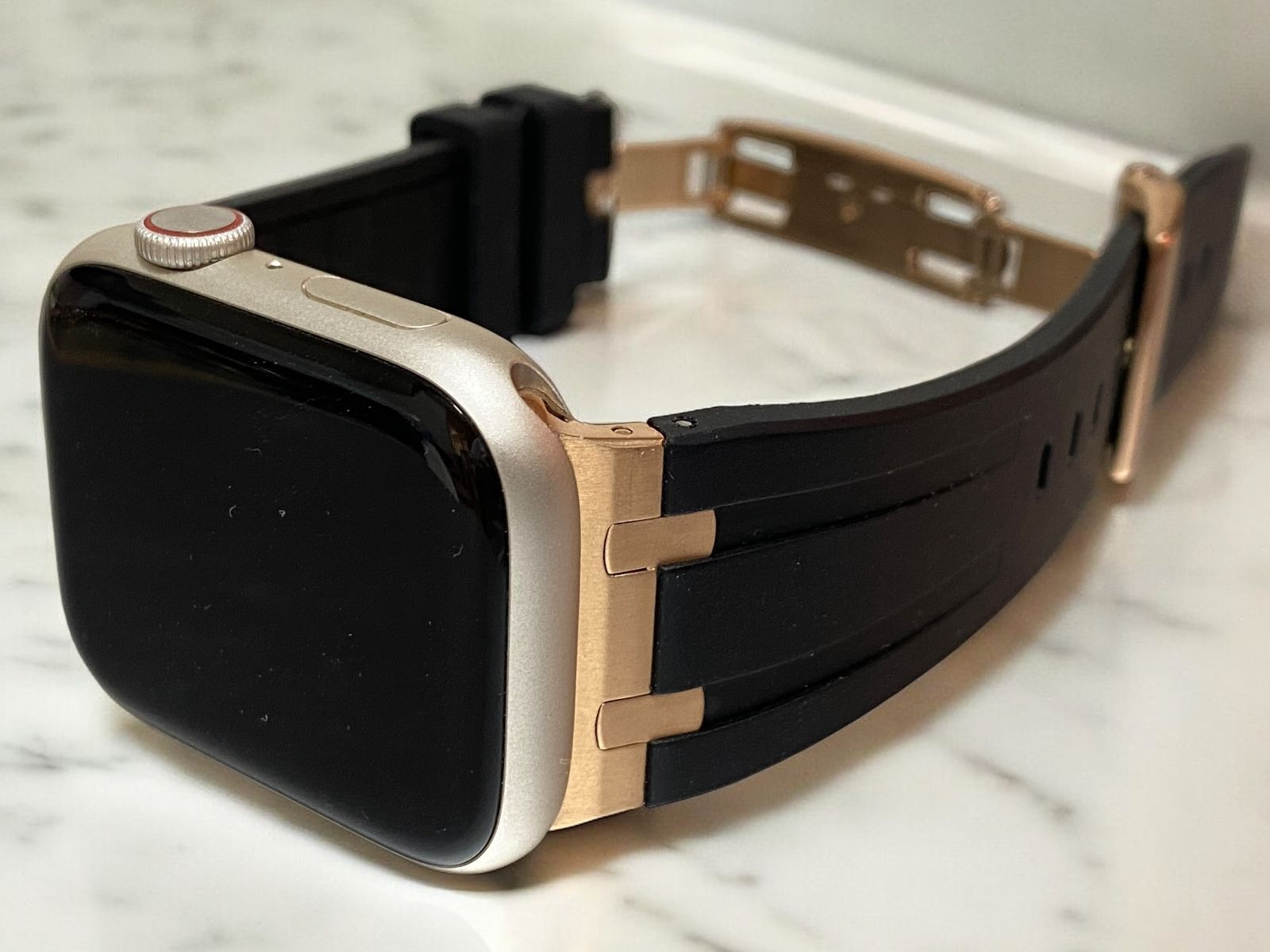 アップルウォッチ専用 ベルト Apple Watch 38mm 紺色 11859 シームレス ラバー アップルウォッチ カスタムベルト Apple Watch 38