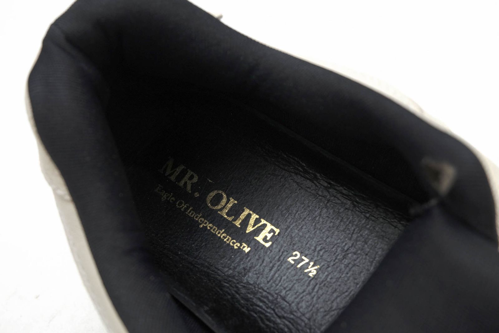 ミスターオリーブ MR.OLIVE シューズ スニーカー 靴 ローカット メンズ 男性 男性用 レザー 革 本革 オフホワイト 白 ホワイト ME 1001 E.O.I WATER PROOF LEATHER ALL SHIRINK BRITISH TRAIN