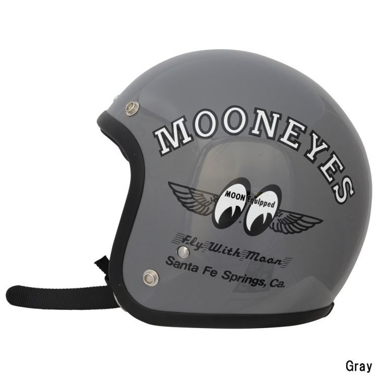 MOONEYES ムーンアイズ Fly with MOON ジェットヘルメット OMH-029 Gray FREE(57～60cm) - メルカリ